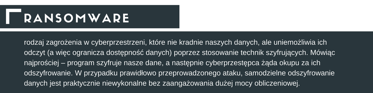 ransomware, cyberbezpieczeństwo, przetwarzanie danych osobowych